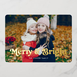 Tarjeta Festiva Con Relieve Metalizado Allegre Vintage