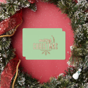 Tarjeta Festiva Con Relieve Metalizado Árbol de Navidad moderno en espiral Feliz Navidad 
