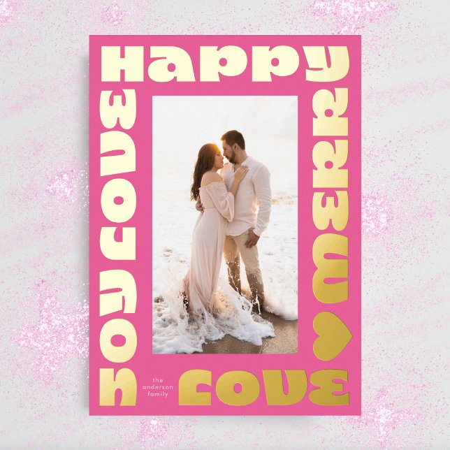 Tarjeta Festiva Con Relieve Metalizado audaz modernidad | Foto de oro rosa para navidades (Subido por el creador)