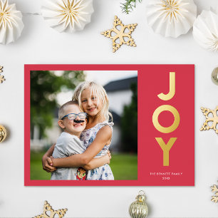 Tarjeta Festiva Con Relieve Metalizado Audaz y colorida foto de Navidades JOY