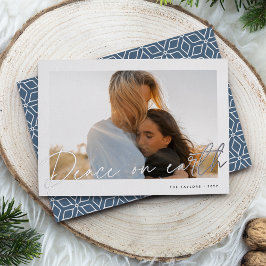 Tarjeta Festiva Con Relieve Metalizado Autograph | Peace on Earth Photo