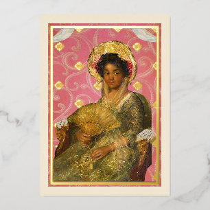 Tarjeta Festiva Con Relieve Metalizado Belleza de Arte Fino San Valentín