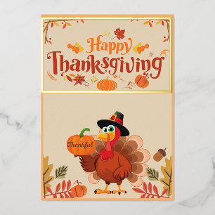 Tarjeta Festiva Con Relieve Metalizado Bendiciones de Temporada para la Familia y Amigos