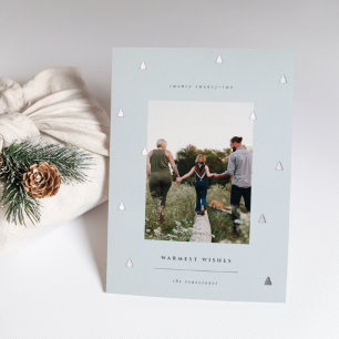 Tarjeta Festiva Con Relieve Metalizado Bosque dorado Foto de Navidades elegantes