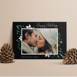 Tarjeta Festiva Con Relieve Metalizado Bright Boughs | Foto de Felices Fiestas