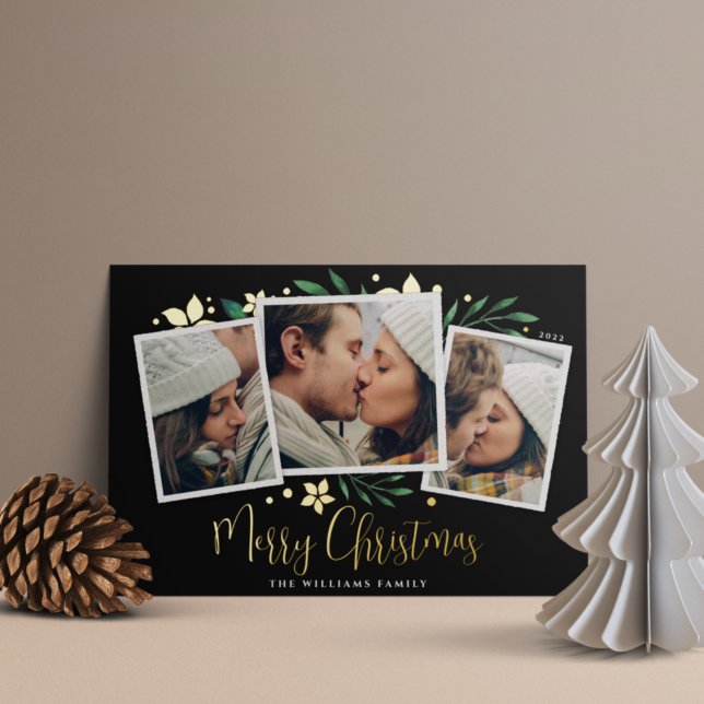 Tarjeta Festiva Con Relieve Metalizado Bright Boughs | Tres fotos (Subido por el creador)