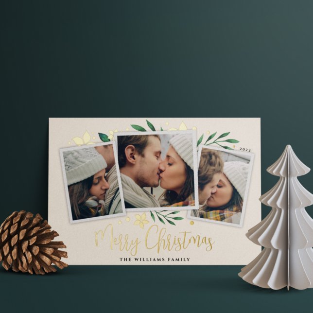 Tarjeta Festiva Con Relieve Metalizado Bright Boughs | Tres fotos (Subido por el creador)