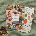 Tarjeta Festiva Con Relieve Metalizado Brillante mora y brillante 6 Navidades de Collage<br><div class="desc">¡Añade algo de brillo a tus tarjetas de Navidades con Relieve metalizado oro, plata o oro rosa de verdad! Este clásico y atemporal estilo metálico seguro que añade otro nivel a tus cartas. Captura la magia de la temporada navideña con este diseño de la tarjeta fotográfica navideña "Merry & Bright"...</div>