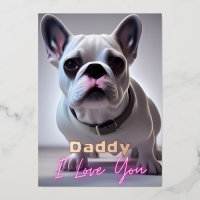 Bulldog francés lindo papi cita que te amo