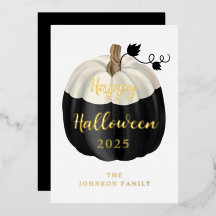 Calabaza Blanca Y Negra Lindo Feliz Halloween Dora