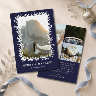 Tarjeta Festiva Con Relieve Metalizado Casados Felices y Marina Arcos de Plata 4 Foto Bod