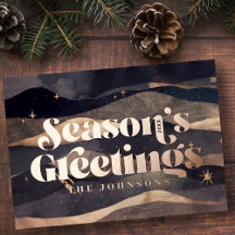 Cielo invernal nocturno estrellado moderno elegant