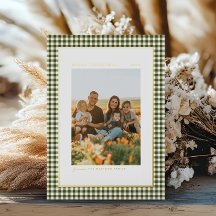 Clásica y elegante foto de oro de la familia verde