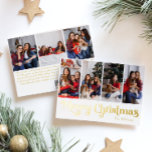 Tarjeta Festiva Con Relieve Metalizado Clásico Simple Seven Photo Merry Christmas Gold<br><div class="desc">Celebre la temporada con esta exclusiva y clásica foto de siete fotos con la tarjeta de festividad de Relieve metalizado de oro navideño con un toque de encanto vintage. El diseño minimalista muestra una elegante paleta de colores dorados que evoca el espíritu acogedor del invierno. Su atractivo moderno, combinado con...</div>