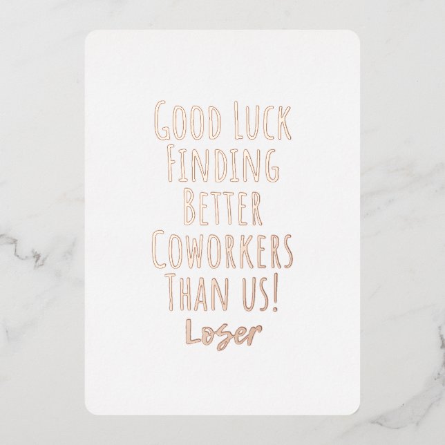 Tarjeta Festiva Con Relieve Metalizado colega, colega, despedida, buena suerte T-Shirt K (Anverso)