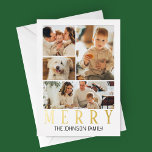 Tarjeta Festiva Con Relieve Metalizado Collage de fotos moderno<br><div class="desc">Esta tarjeta de vacaciones de Relieve metalizado de Collage de fotos moderno de Anton Design Co. es la manera perfecta de añadir un toque de elegancia a su tarjeta de vacaciones con Relieve metalizado REAL y hasta cuatro fotos de su familia.</div>