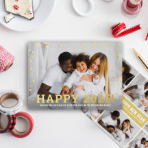 Collage de fotos moderno de Feliz Año Nuevo 2026 e