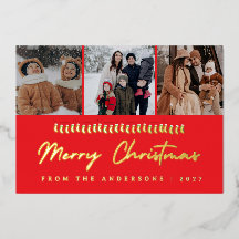 Collage de fotos múltiples moderno Feliz Navidad