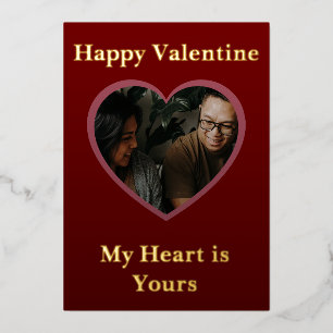 Tarjeta Festiva Con Relieve Metalizado Corazones mágicos de San Valentín Photopop