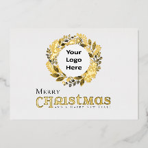 Corona de Navidad en negro y dorado Negocios
