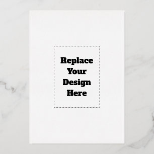 Tarjeta Festiva Con Relieve Metalizado Crea tu propio papel blanco