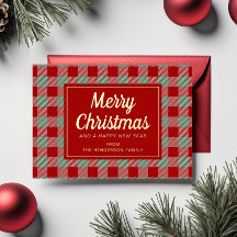 Cuadros rojos de Navidad dorado