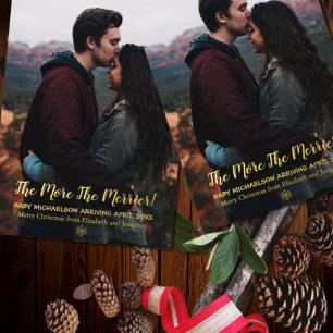 Tarjeta Festiva Con Relieve Metalizado Cuanto Más Se Hace El Embarazo Más Mal