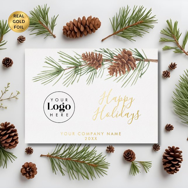 Tarjeta Festiva Con Relieve Metalizado Custom Logo Holiday Thank You Business Foil Card (Subido por el creador)