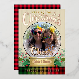 Tarjeta Festiva Con Relieve Metalizado Custom Photo Snow Globe Christmas 