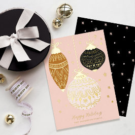 Tarjeta Festiva Con Relieve Metalizado Deck Los Salones Elegantes Ornamentos Colgantes