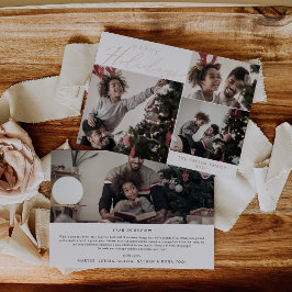 Tarjeta Festiva Con Relieve Metalizado Delicados Relieves metalizados Felices Fiestas 4 B