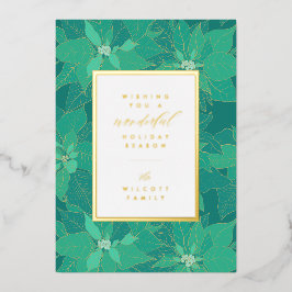 Tarjeta Festiva Con Relieve Metalizado DESEÁNDOLE UNAS FELICES FIESTAS | Agrega tu foto