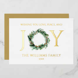 Tarjeta Festiva Con Relieve Metalizado Deseándote Amar La Paz Y Alegrar A Los Navidades D