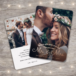 Tarjeta Festiva Con Relieve Metalizado Deseos Del Nuevo Sr. Y La Sra. - Newlyweds 2 Foton