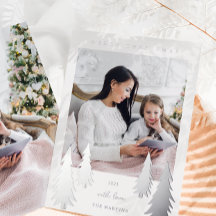 Dos árboles navideños festivos