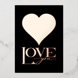 Tarjeta Festiva Con Relieve Metalizado EL DÍA DE SAN VALENTÍN, Relieve metalizado Corazón