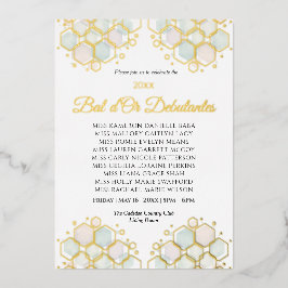 Tarjeta Festiva Con Relieve Metalizado Elegancia Corporativa Miel Dorada Geométrica