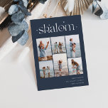 Tarjeta Festiva Con Relieve Metalizado Elegante 6 Collages de fotos Shalom Hanukkah<br><div class="desc">Comparte alegría con estas modernas tarjetas de vacaciones de Hanukkah con 6 de tus fotos favoritas en un diseño de collage de cuadrícula. "Shalom" aparece en la parte superior en Relieve metalizado plateado con letras conectadas adornadas con pequeñas estrellas. Personaliza con tu saludo de vacaciones, nombre de la familia y...</div>