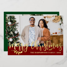 Elegante Collage de fotos de familia de Navidades