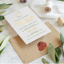 Elegante Cruz de Oro Real Acuarela laurel Bautizo