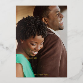 Tarjeta Festiva Con Relieve Metalizado Elegante Emmanuel Dios con nosotros foto real