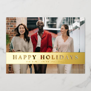 Tarjeta Festiva Con Relieve Metalizado Elegante Empresa de Fotografías Minimales