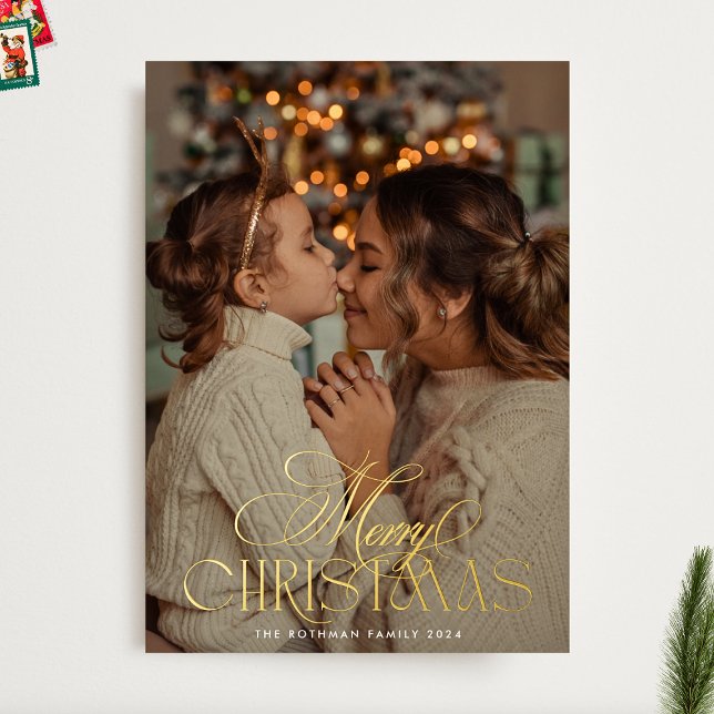 Tarjeta Festiva Con Relieve Metalizado Elegante foto de caligrafía navideña de ORO FERIDO (Subido por el creador)