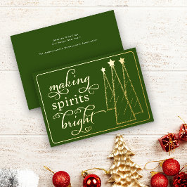 Tarjeta Festiva Con Relieve Metalizado Elegante Haciendo Espíritus Brillantes Negros Nego