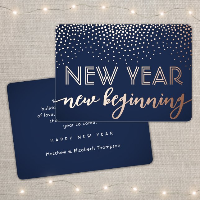 Tarjeta Festiva Con Relieve Metalizado Elegante Marina Confetti Azul Año Nuevo Nuevo Comi (Subido por el creador)