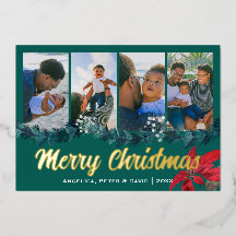 Elegante Navidad personalizada con foto 