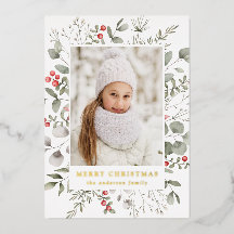 Elegante oliage de invierno y foto de Holly Berrie