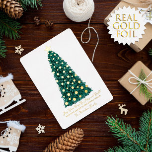 Tarjeta Festiva Con Relieve Metalizado Elegante Relieve metalizado de árbol de Navidad bl