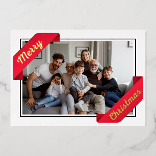 Tarjeta Festiva Con Relieve Metalizado elegante Relieve metalizado de carteles rojos con