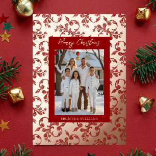 Tarjeta Festiva Con Relieve Metalizado Elegante Relieve metalizado Navidades de la planti